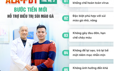 Phương pháp ALA-PDT 3 – Bước tiến mới hỗ trợ điều trị sùi mào gà an toàn, hiệu quả